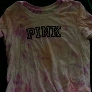 Pink/Victoria secret tie dye top